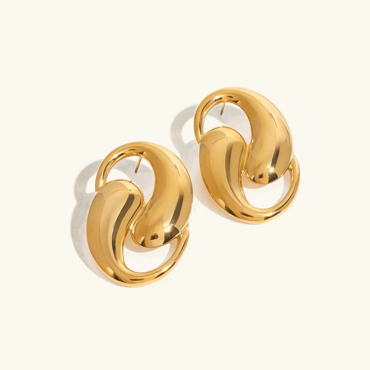 Gold-Plated Water Drop Earrings for Women