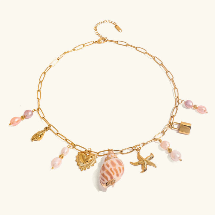 Gold-Plated Ocean Charm Necklace for Women
