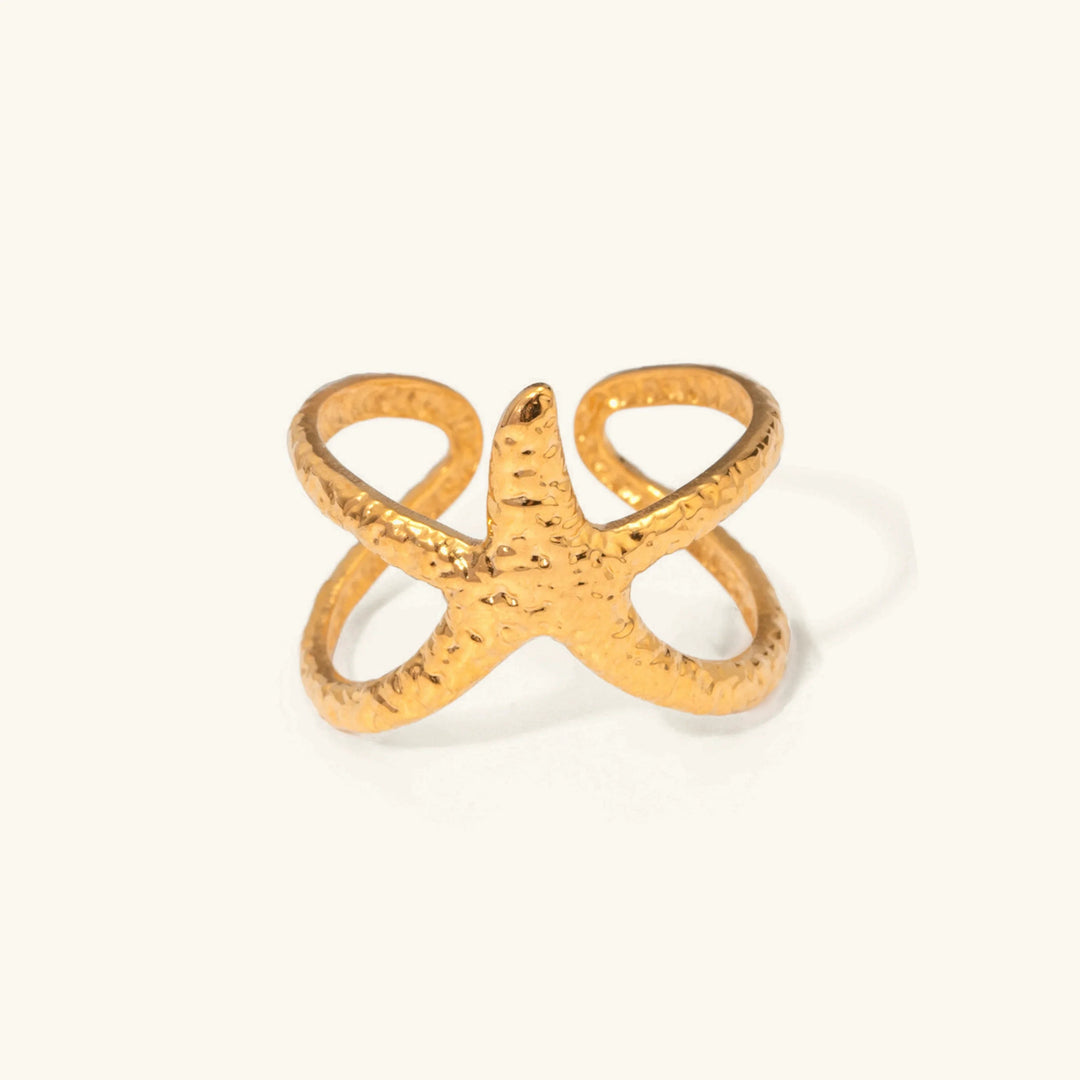 Gold-Plated Starfish Ring