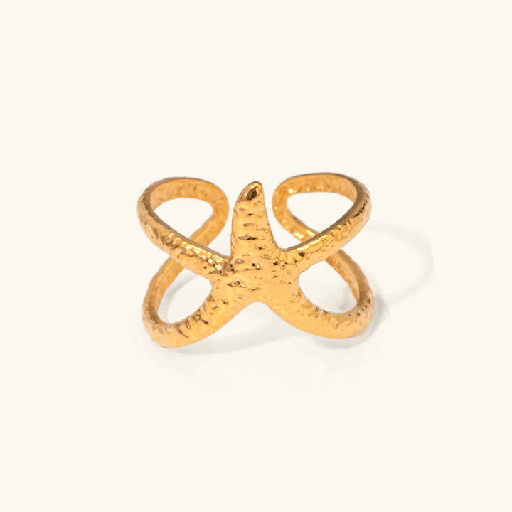 Gold-Plated Starfish Ring