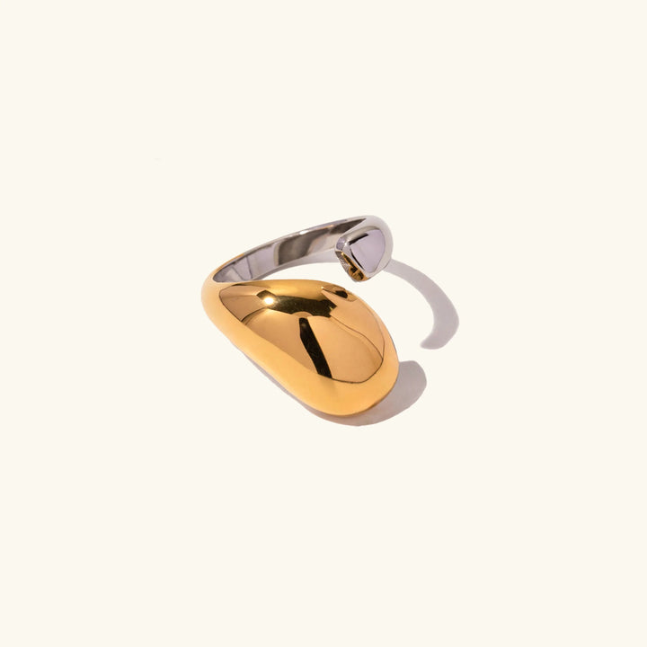 Gold-Plated Sculpted Knot Ring For Women