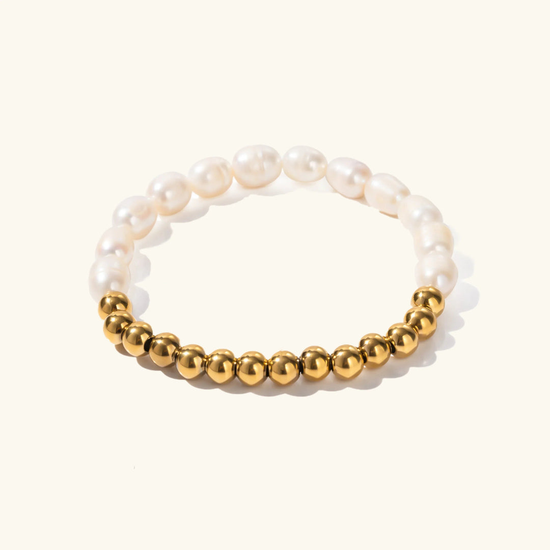 Gold-Plated Freshwater Pearl Bracelet