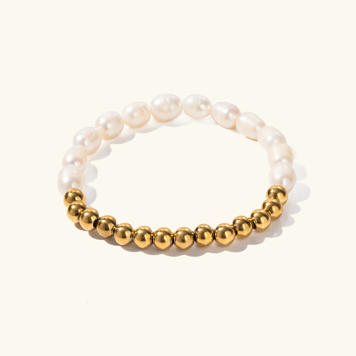 Gold-Plated Freshwater Pearl Bracelet