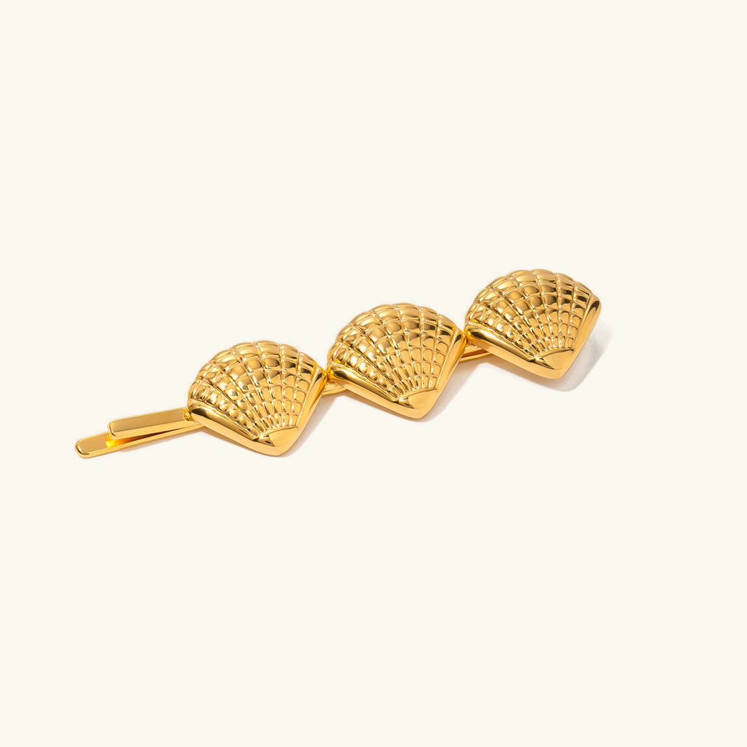 Gold-Plated Coastal Seashells French Pin