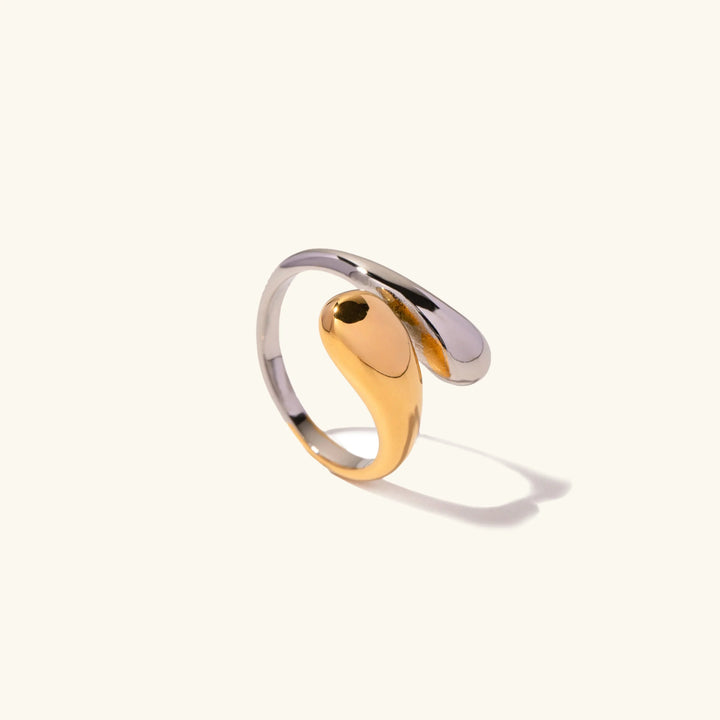 Gold-Plated Statement Adjustable Dome Ring for Women