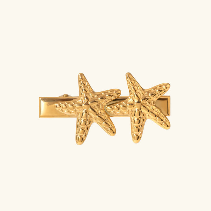 Gold-Plated Starfish Hair Clip