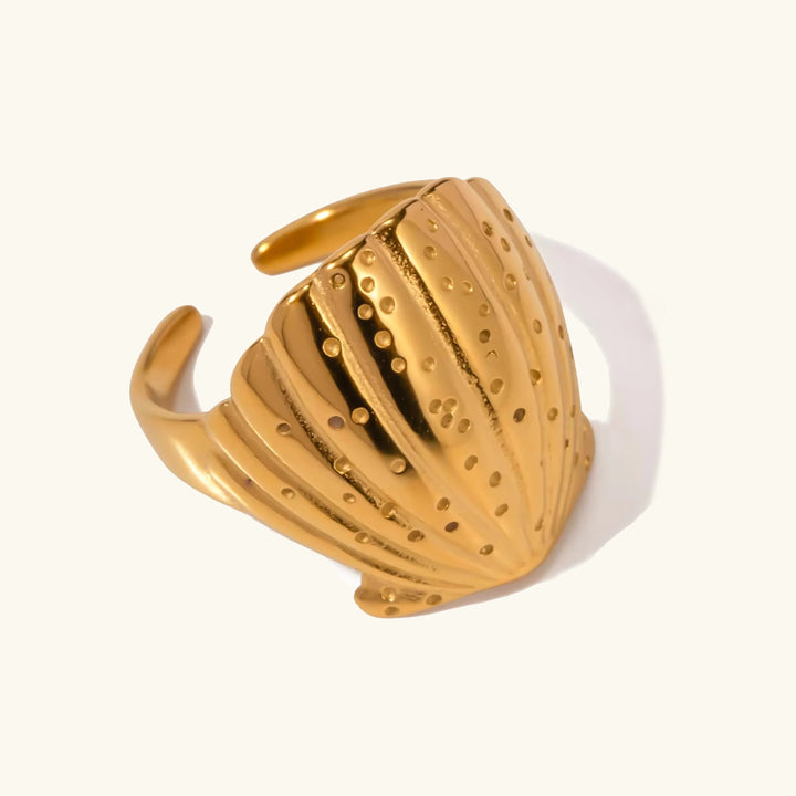 Gold-Plated Seashell Ring for Women