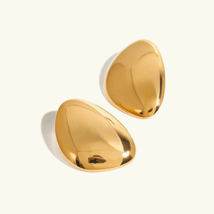 Gold-Plated Chunky Stud Earrings for Women