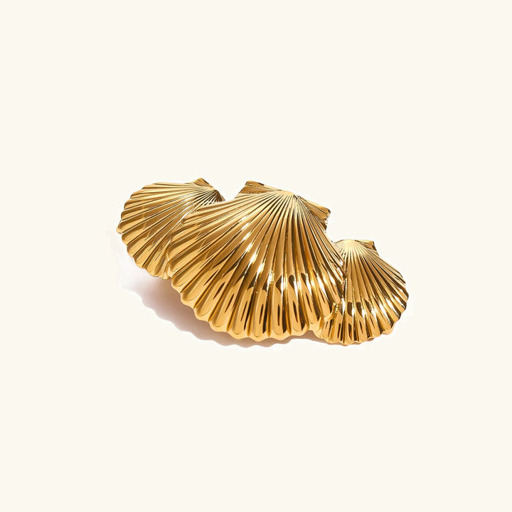Gold-Plated Sea Shell Hair Clip