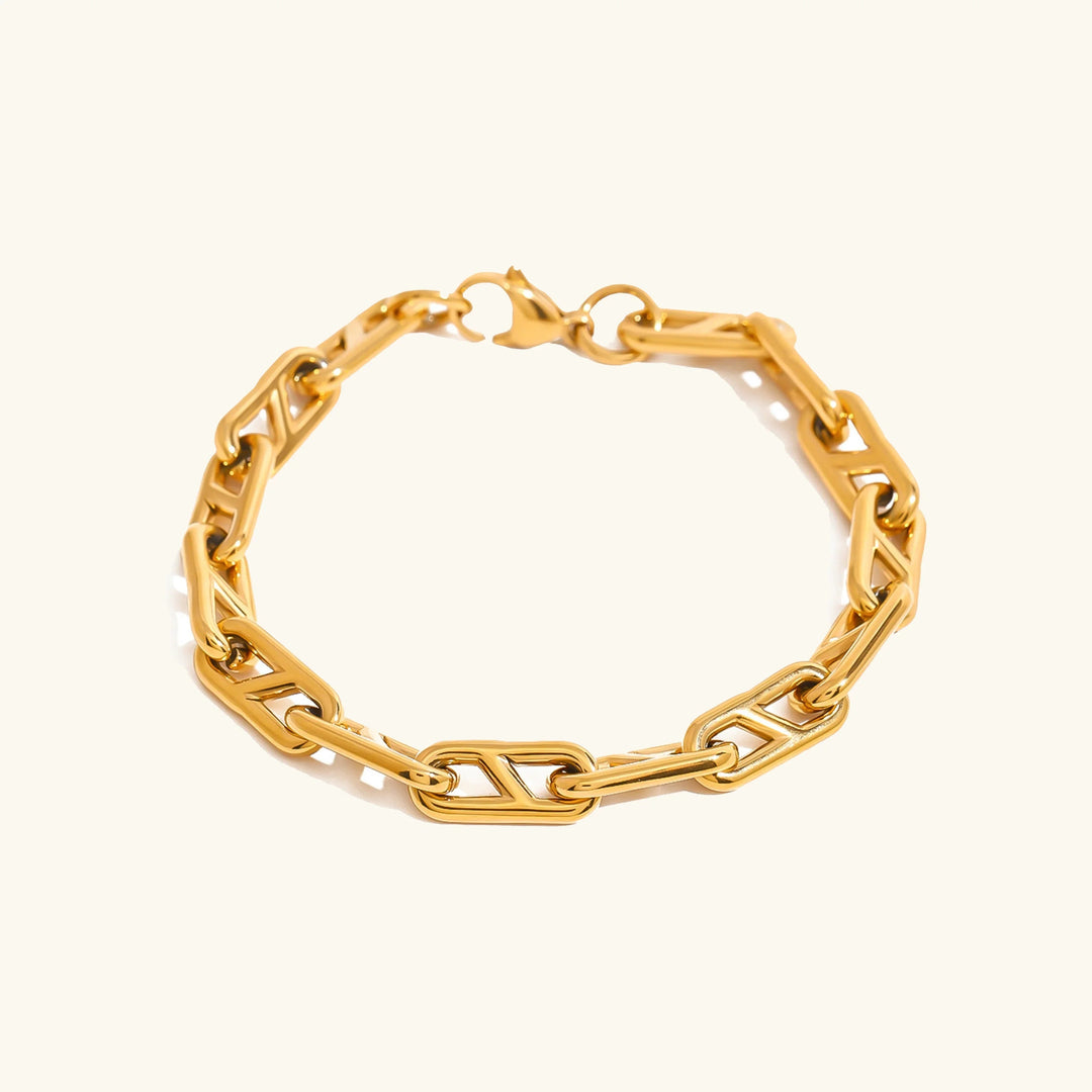 Gold-Plated Chain Bracelet for Women