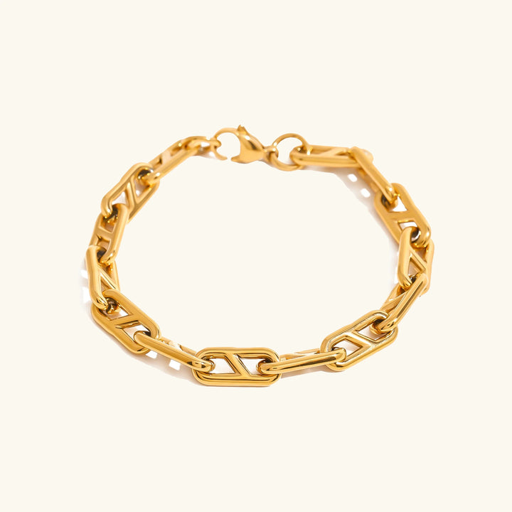Gold-Plated Chain Bracelet for Women