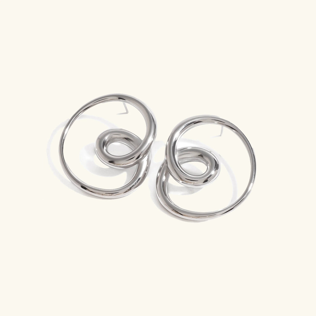 Gold-Plated Twisted Hoop Earrings