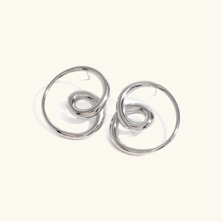 Gold-Plated Twisted Hoop Earrings