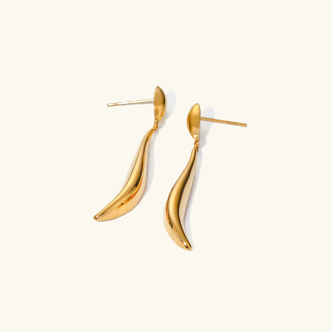 Gold-Plated Drop Earrings