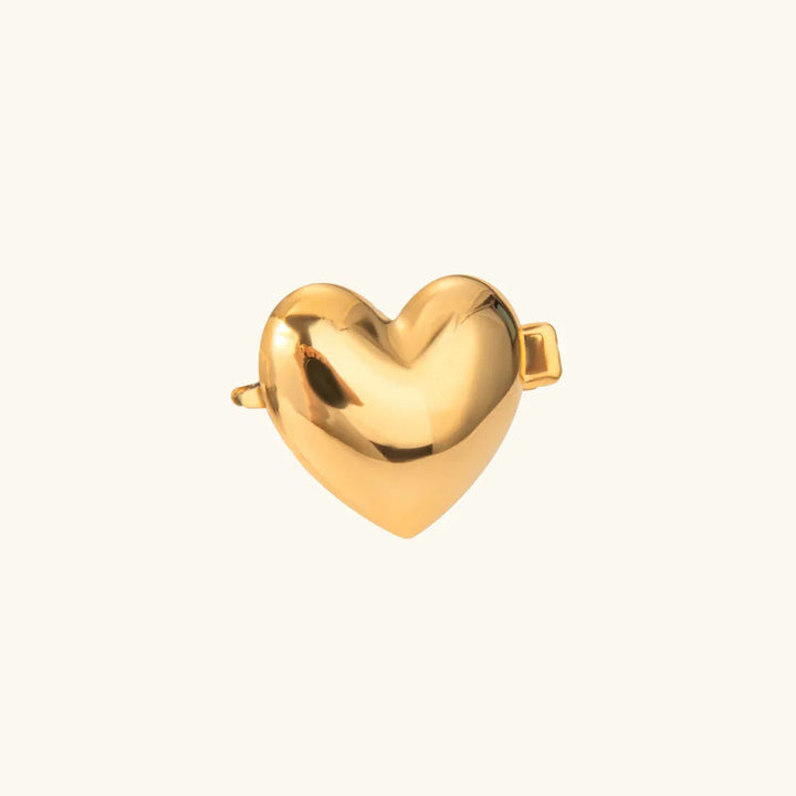 Gold-Plated Heart Hair Clip for Women