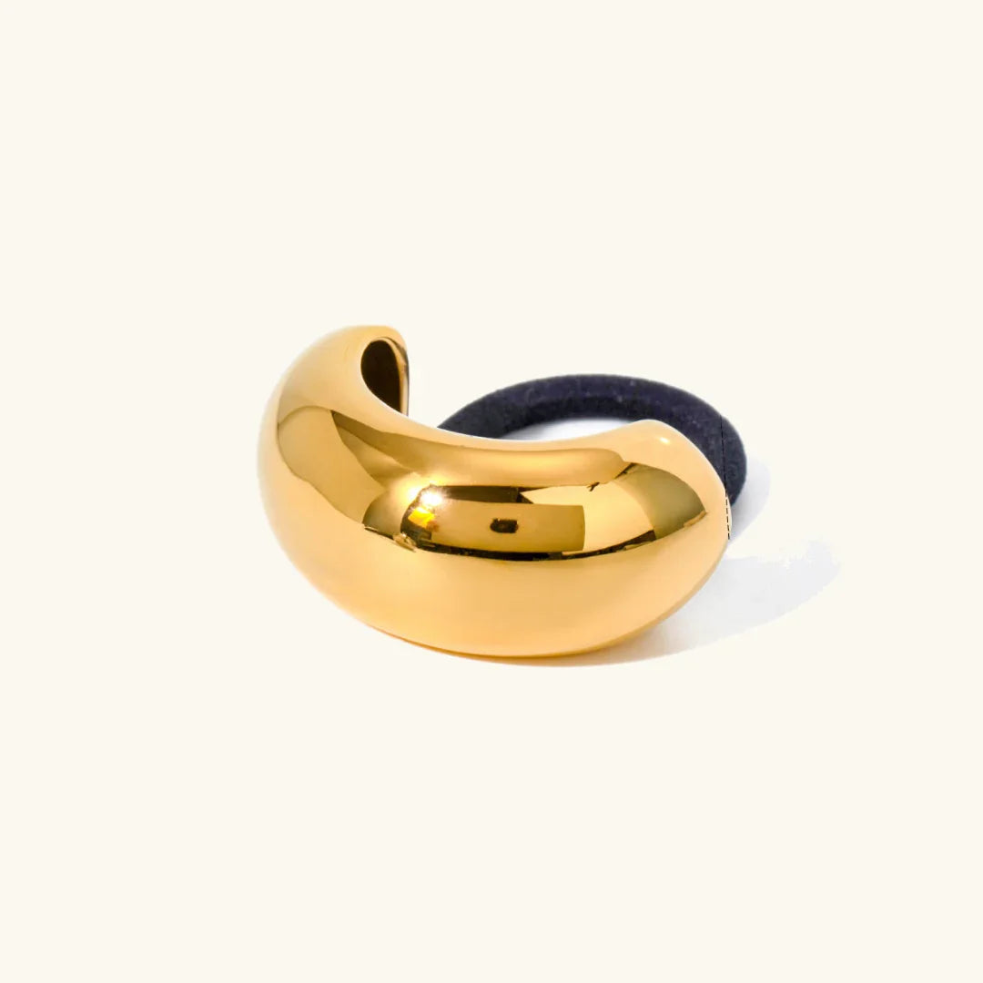 Gold-Plated Stainless Steel Arch Pony Cuff