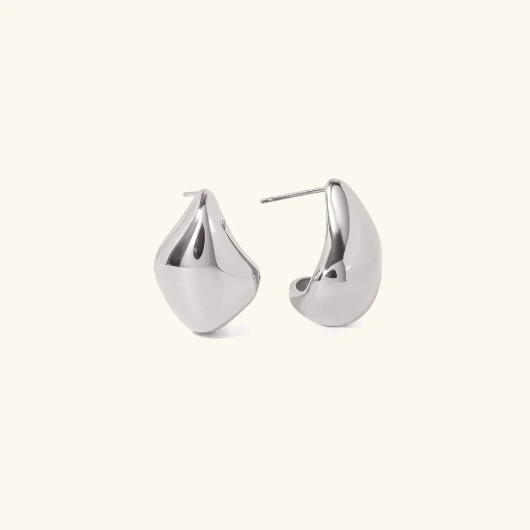 Gold-Plated Teardrop Huggie Earrings for Women