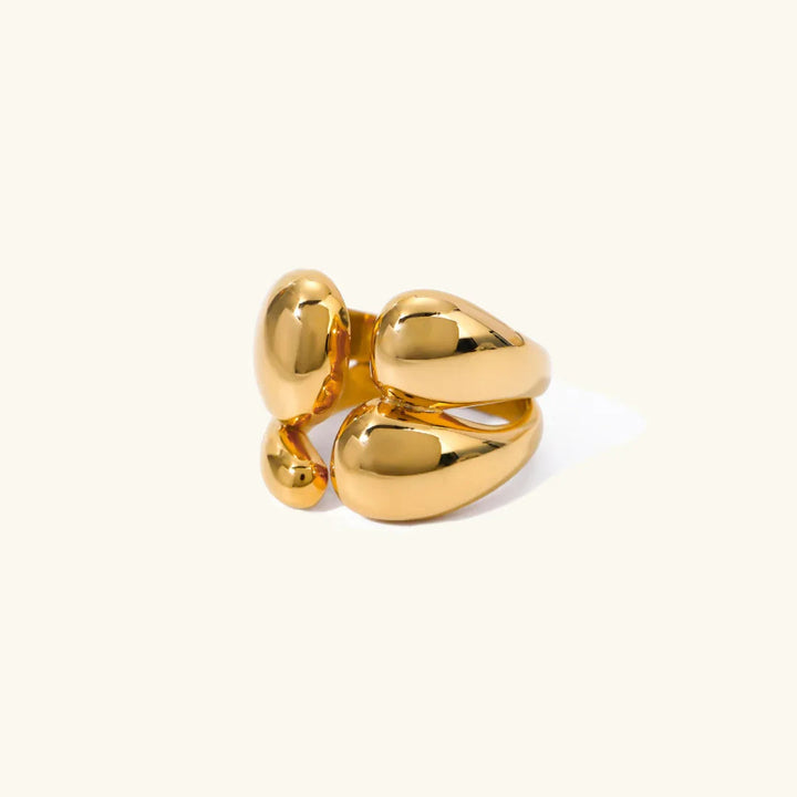 Gold-Plated Ring with Twisted Bands