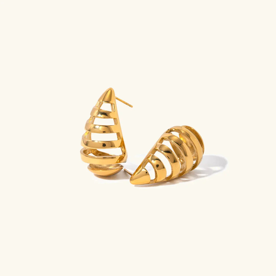 Gold-Plated Teardrop Drop Earrings for Women