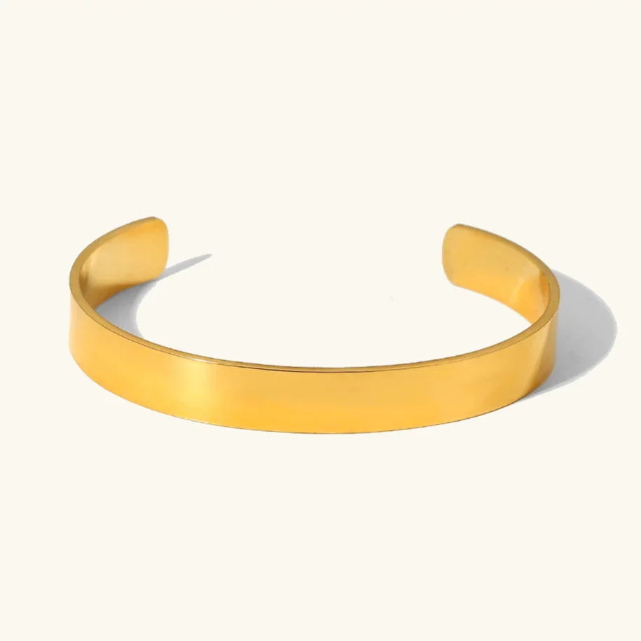 Gold-Plated Adjustable Cuff Bracelet