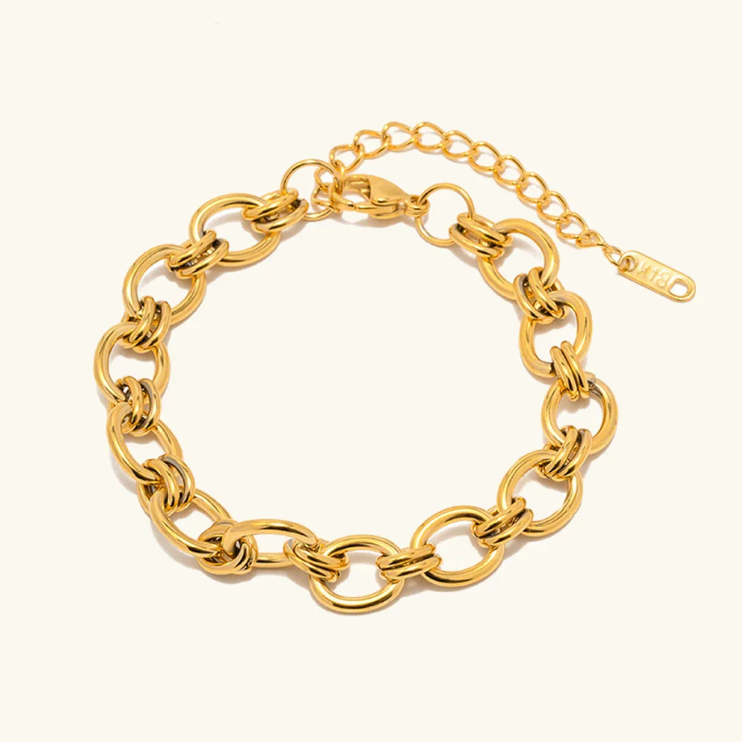 Gold-Plated Link Chain Bracelet