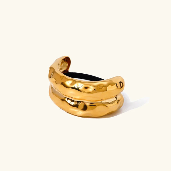 Gold-Plated Stainless Steel Double Arch Pony Cuff