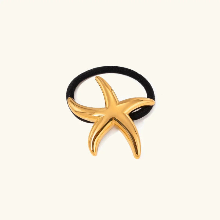 Gold-Plated Starfish Hair Tie