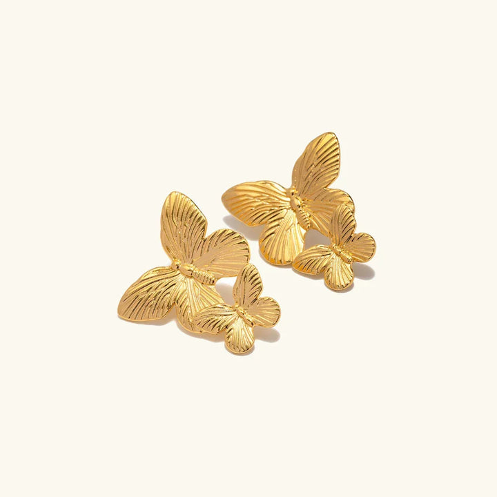 Gold-Plated Butterfly Earrings
