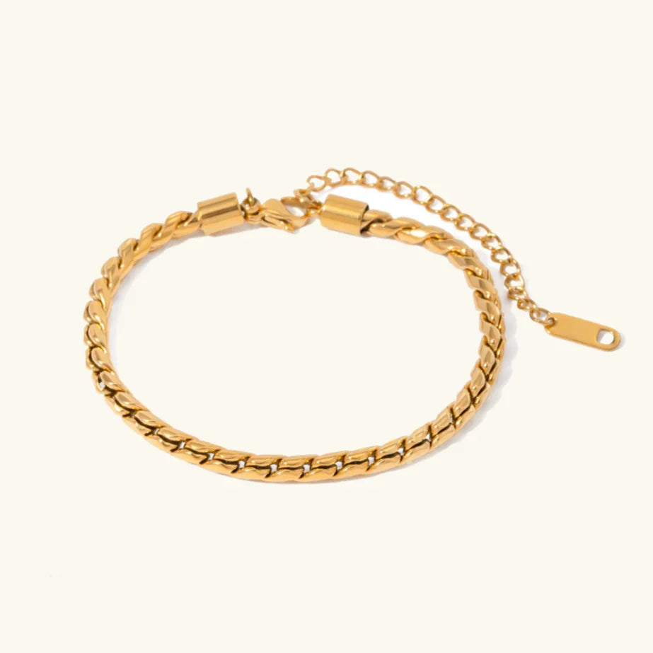 Gold-Plated Chain Bracelet for Women