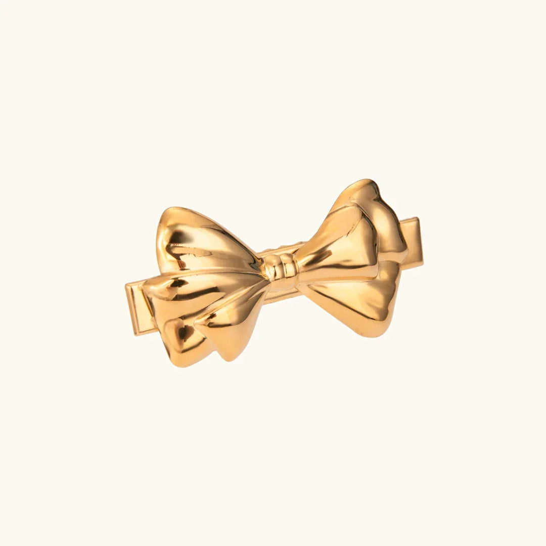 Gold-Plated Bow Hair Clip