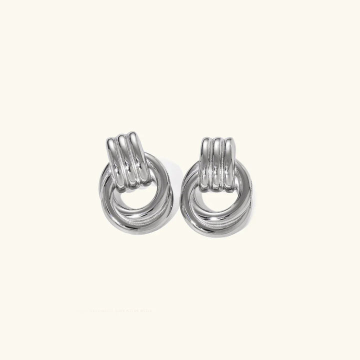 Gold-Plated Layered Hoop Earrings For Women