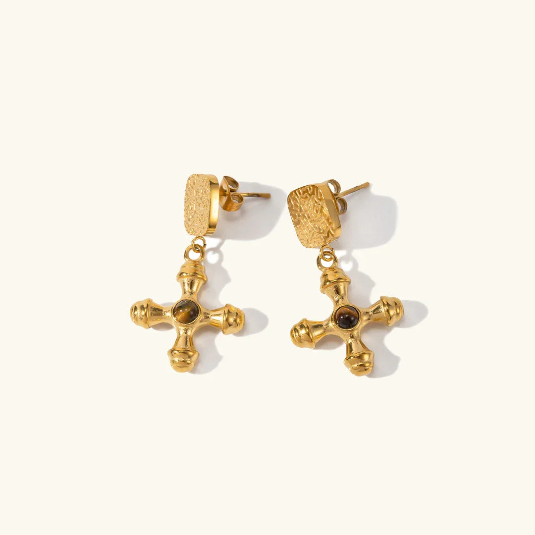 Gold-Plated Della Earrings