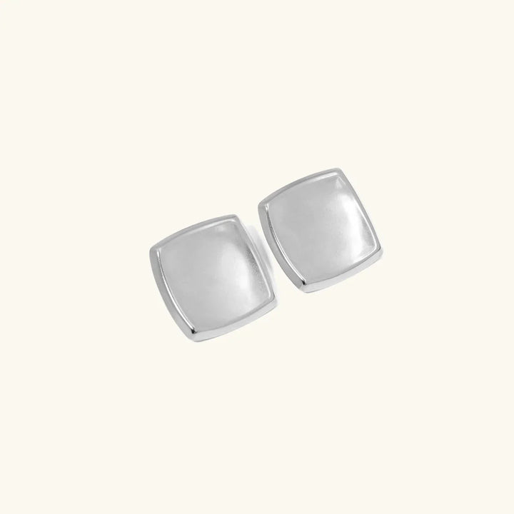 Gold-Plated Square Earrings with Waterproof Stainless Steel