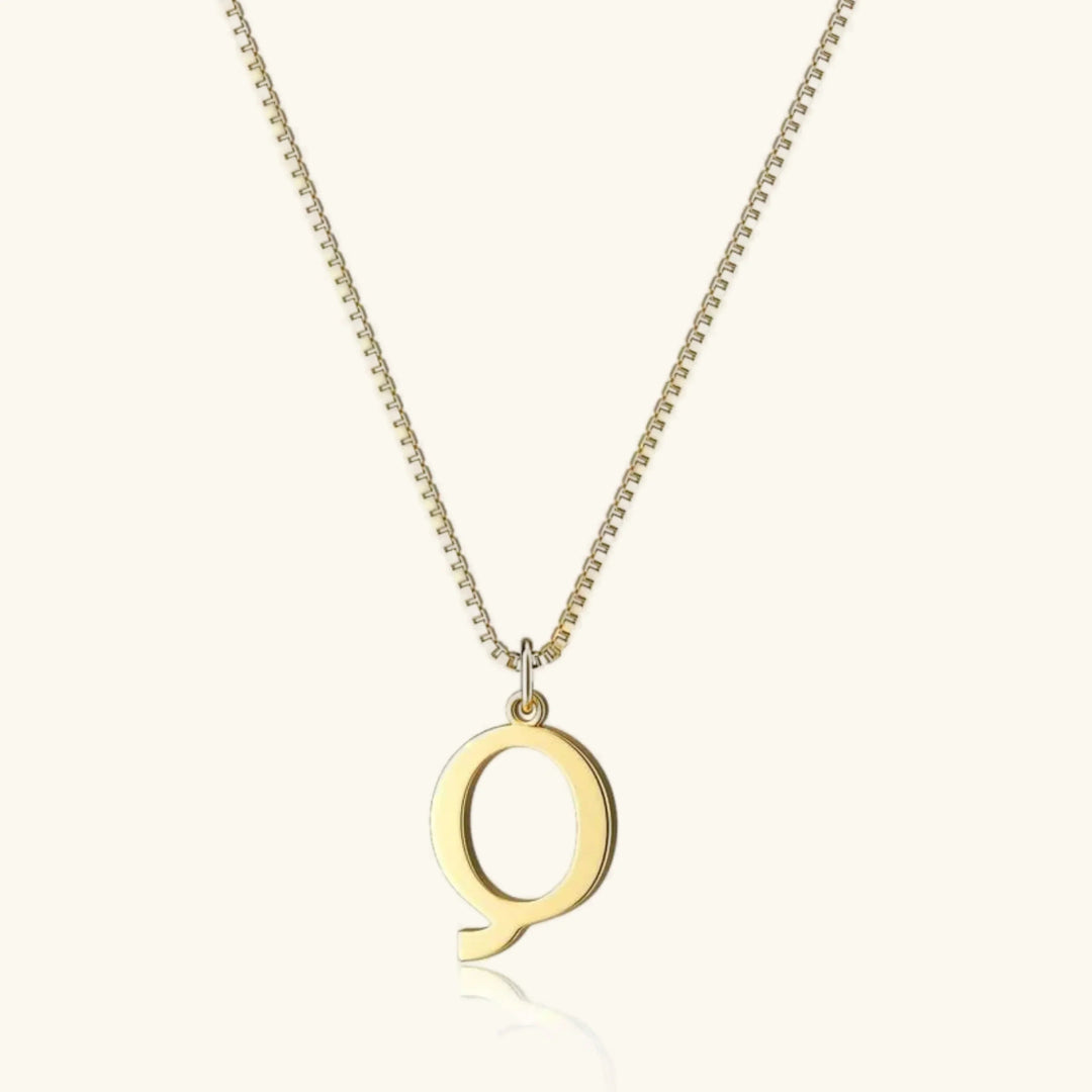 Gold-Tone Letter Initial Pendant Necklace