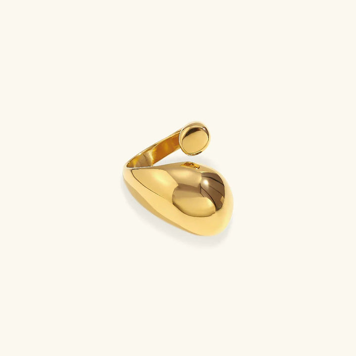 Gold-Plated Sculpted Knot Ring For Women