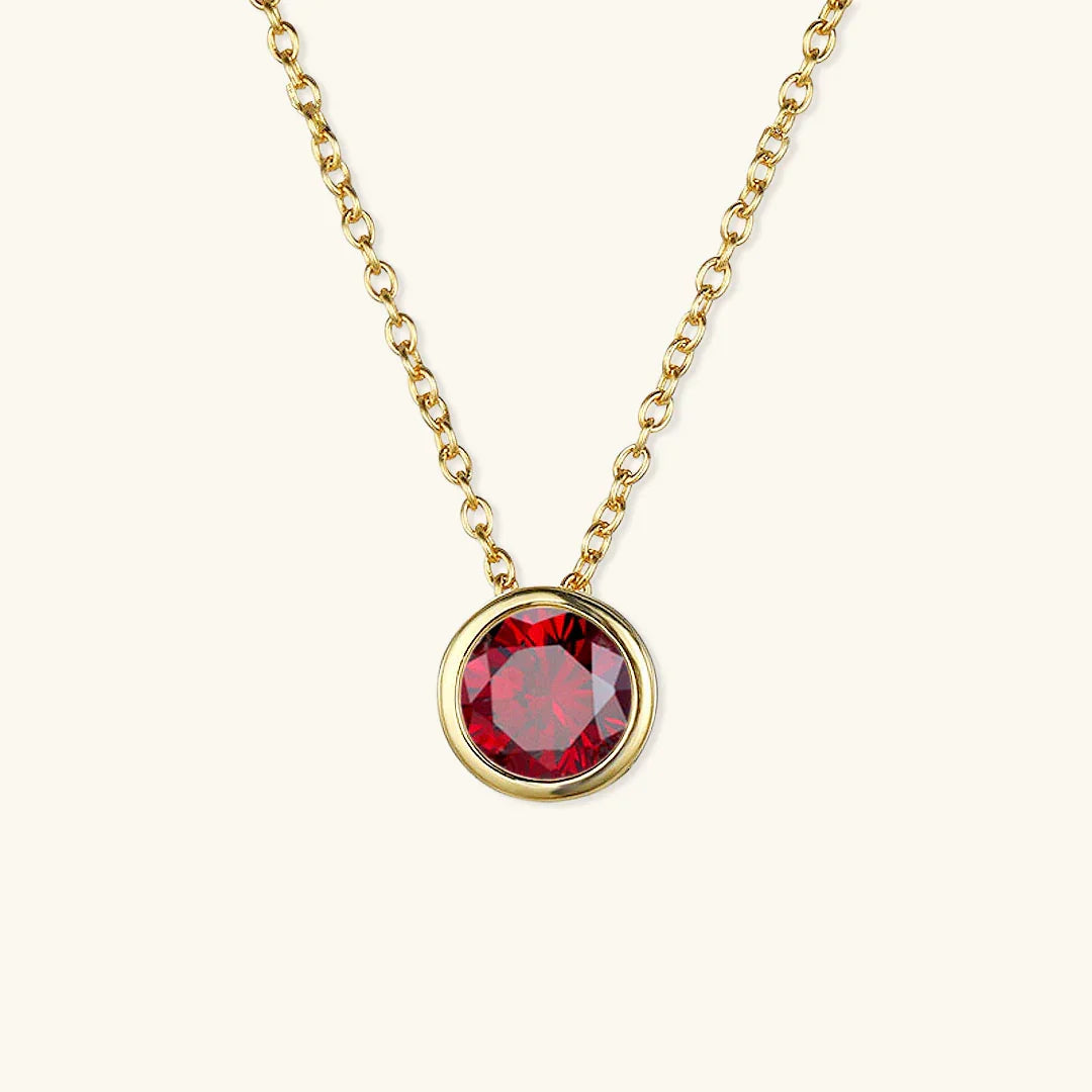 Gold-Plated Crystal Pendant Necklace Jewelry Set