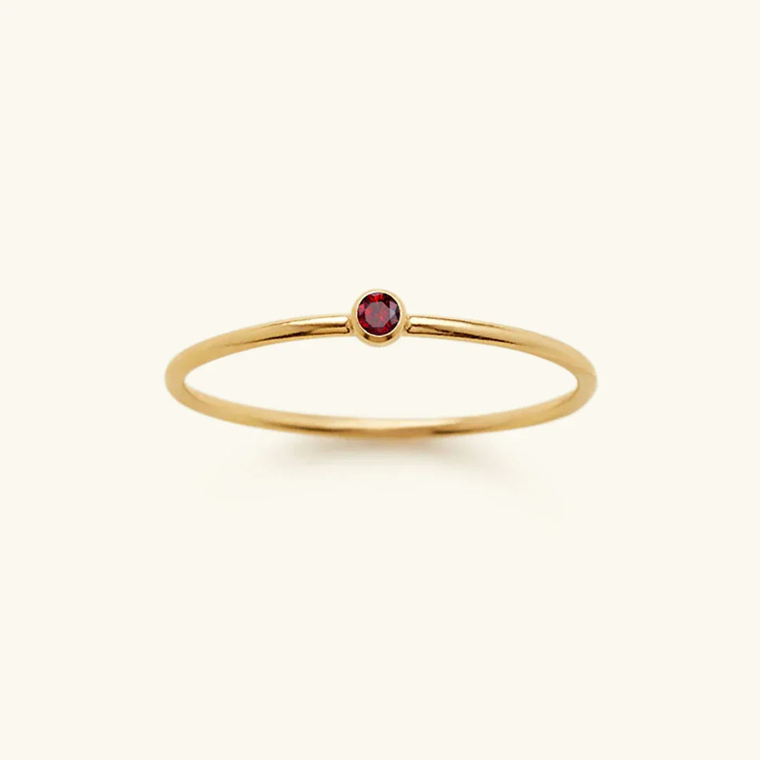 Gold-Plated Crystal Stackable Ring for Women
