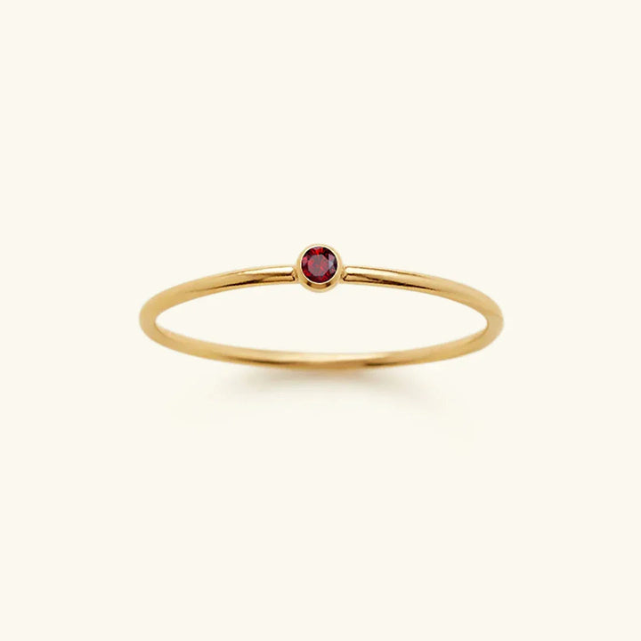 Gold-Plated Crystal Stackable Ring for Women