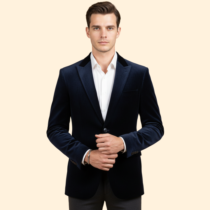 Refined Evening Velvet Blazer