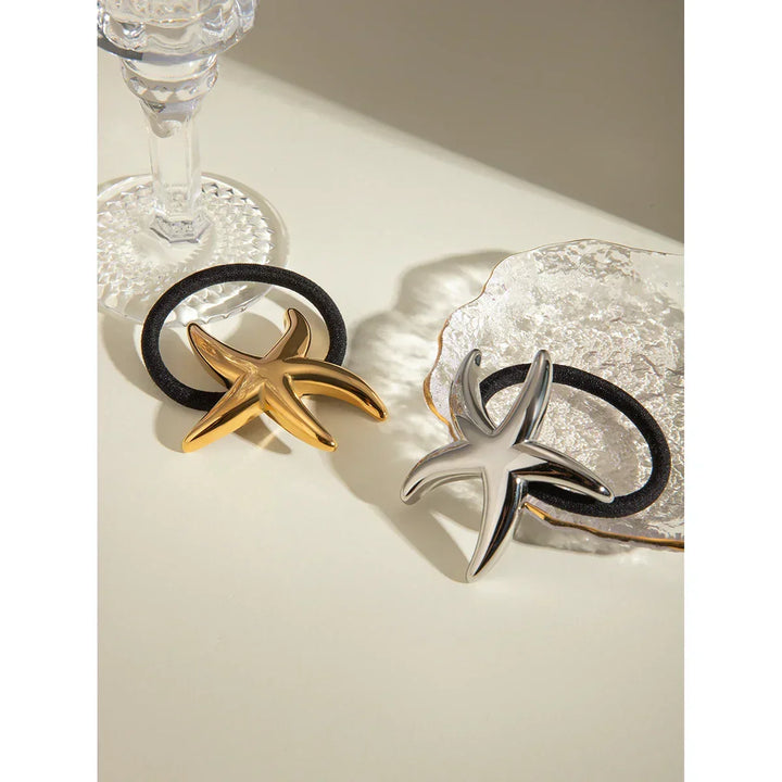Gold-Plated Starfish Hair Tie