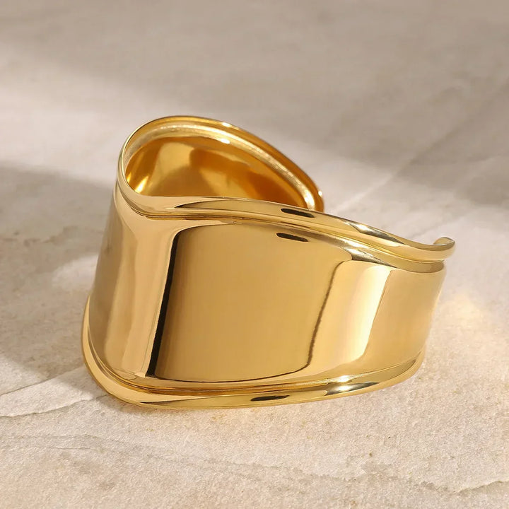 Gold Plated Statement Cuff Bracelet for Women