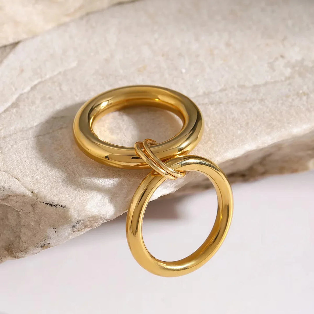 Gold-Plated Stackable Ring for Women