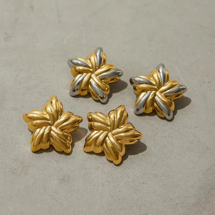 Gold-Plated Star Stud Earrings for Women