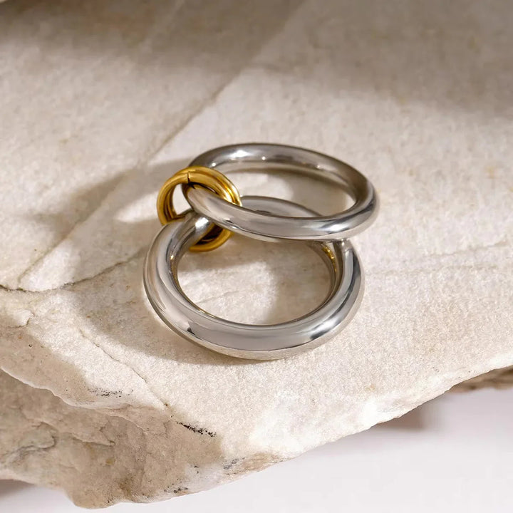 Gold-Plated Stackable Ring for Women