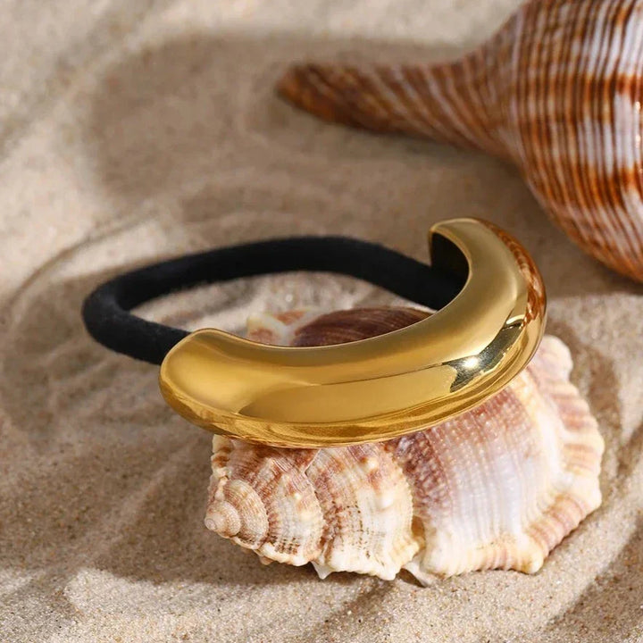 Gold-Plated Glossy Arch Pony Cuff