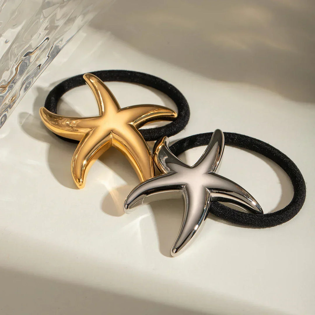 Gold-Plated Starfish Hair Tie