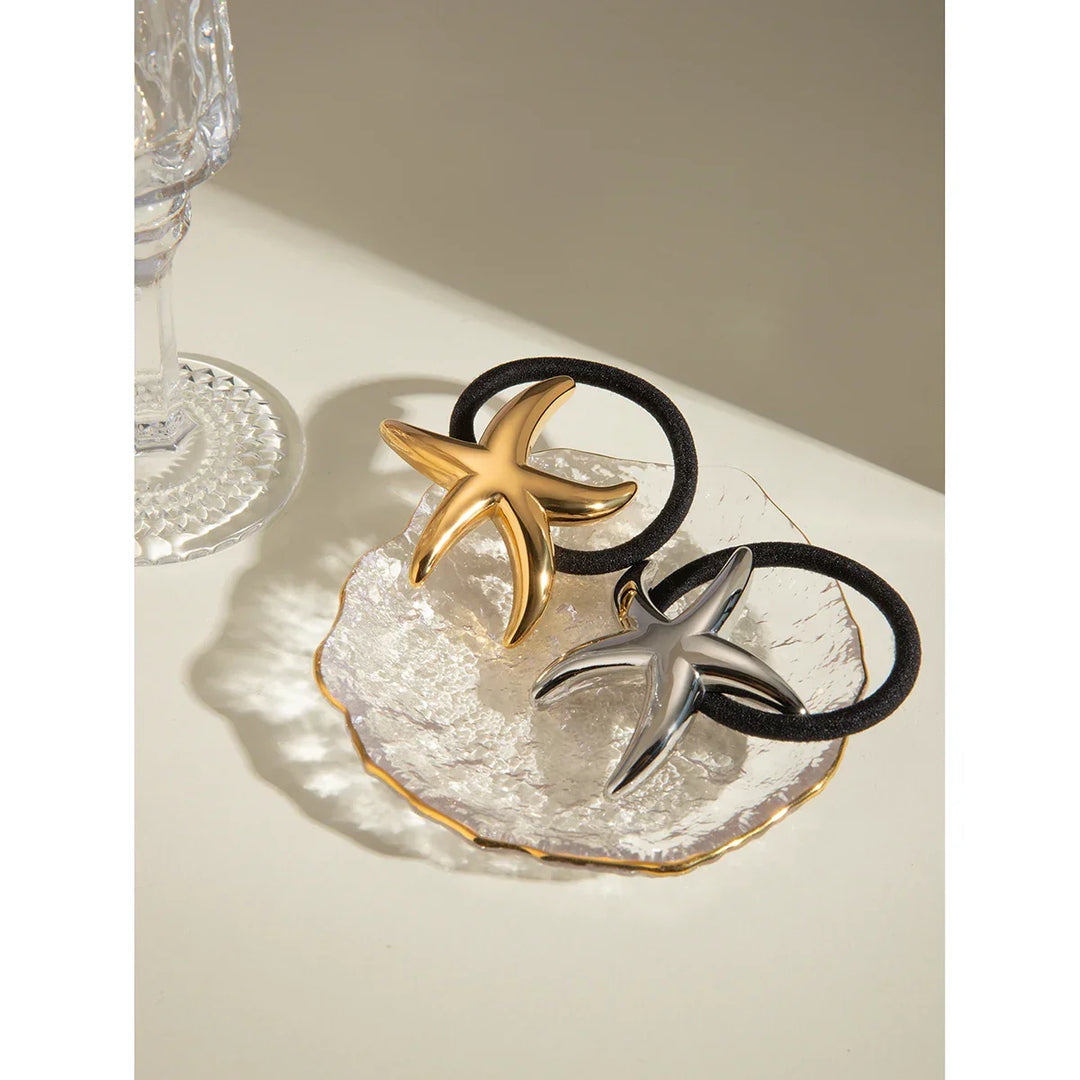 Gold-Plated Starfish Hair Tie