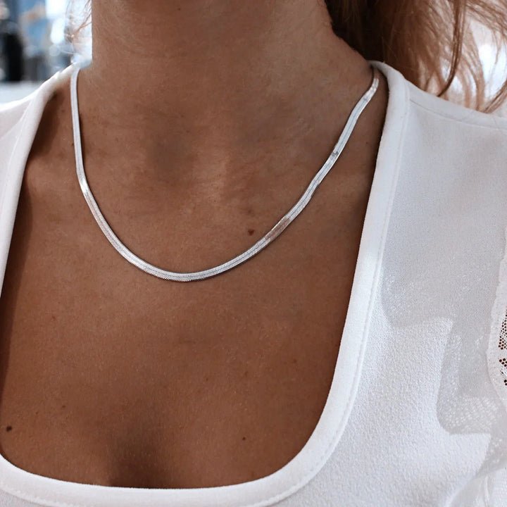 Silver-Plated Layered Chain Necklace Set for Women