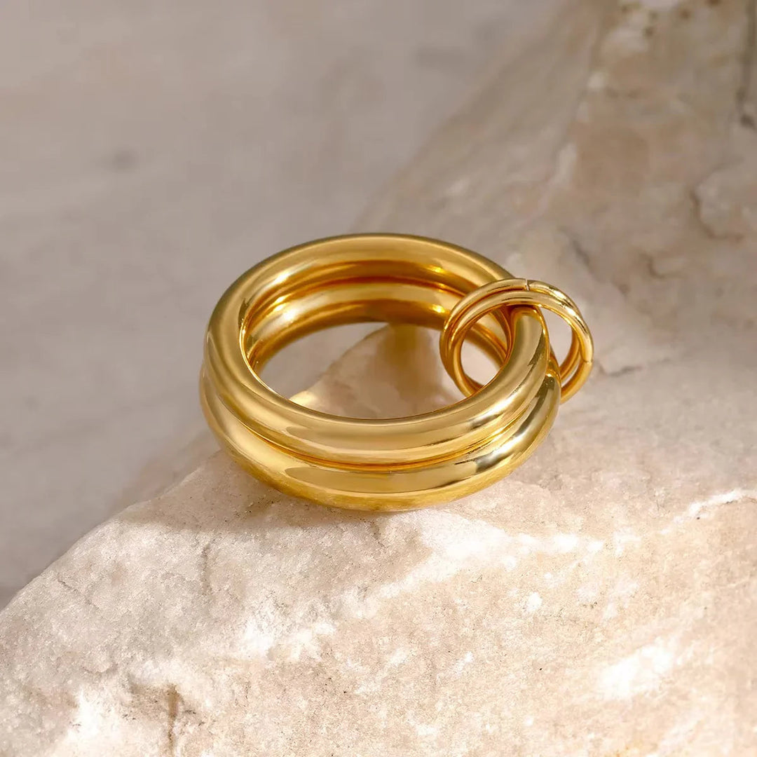 Gold-Plated Stackable Ring for Women