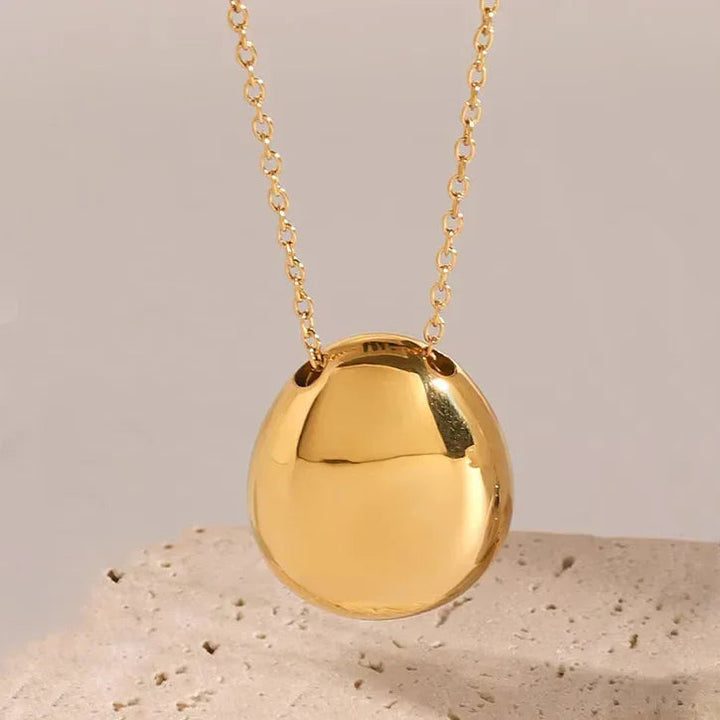 Gold-Plated CZ Dome Necklace for Women